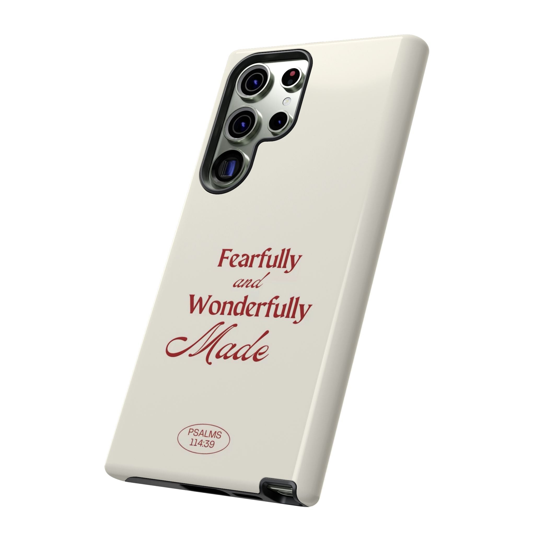 Tough Phone Case — "Fearfully and Wonderfully Made" Christian Scripture Protective Case
