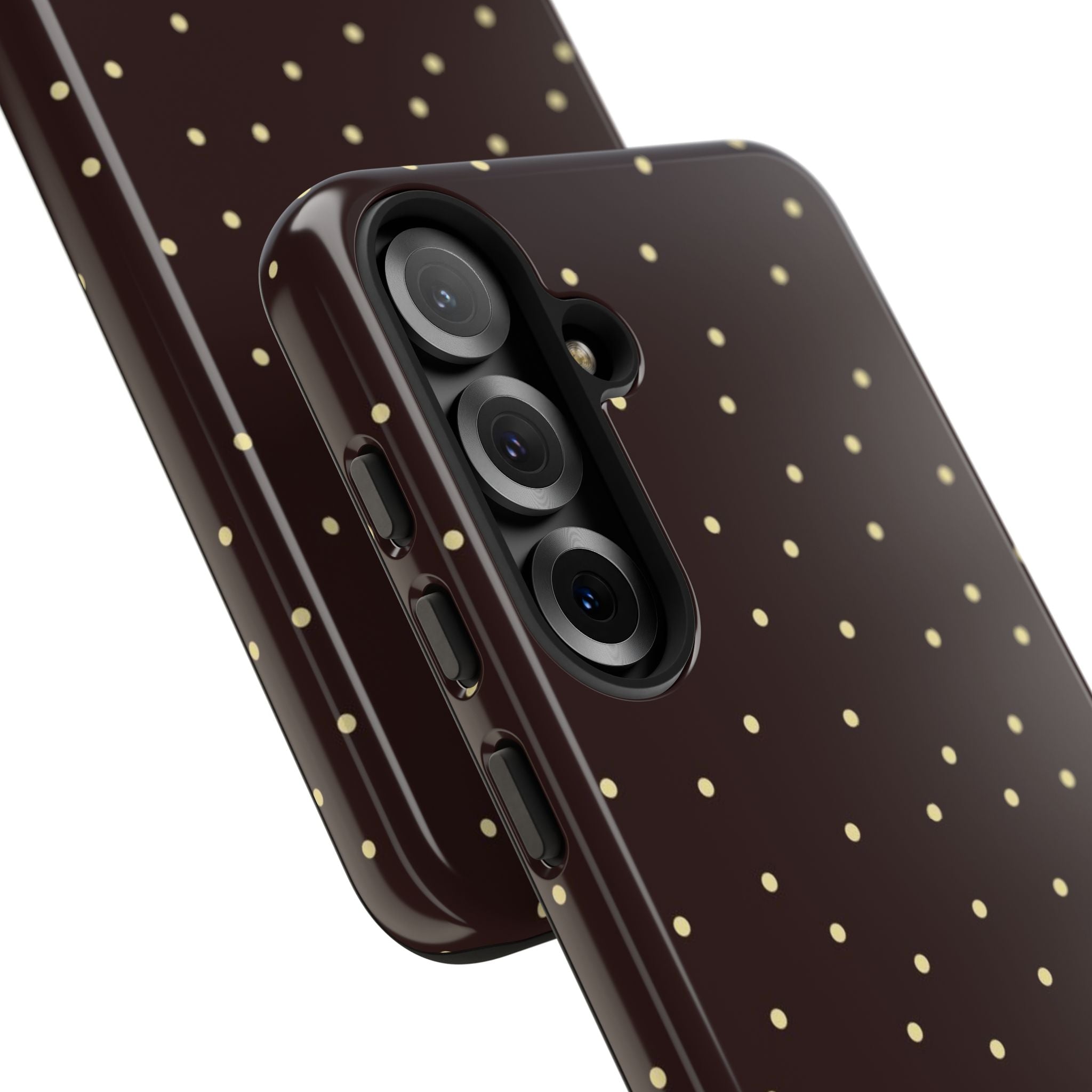 Brown Gold Polka Dot Tough Phone Case