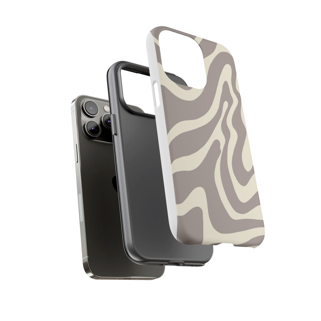 Neutral Zebra Print Tough iPhone Case