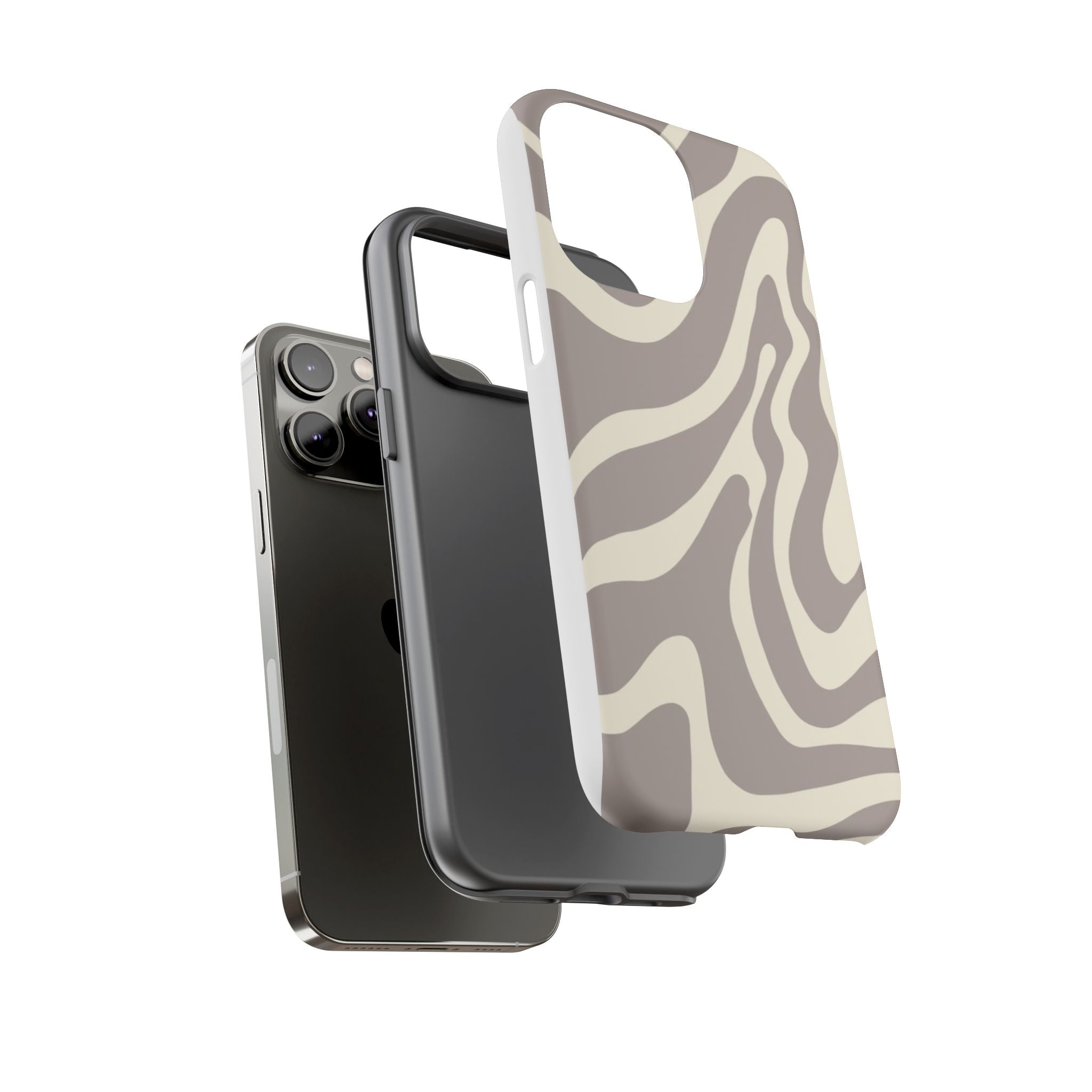 Neutral Zebra Print Tough iPhone Case