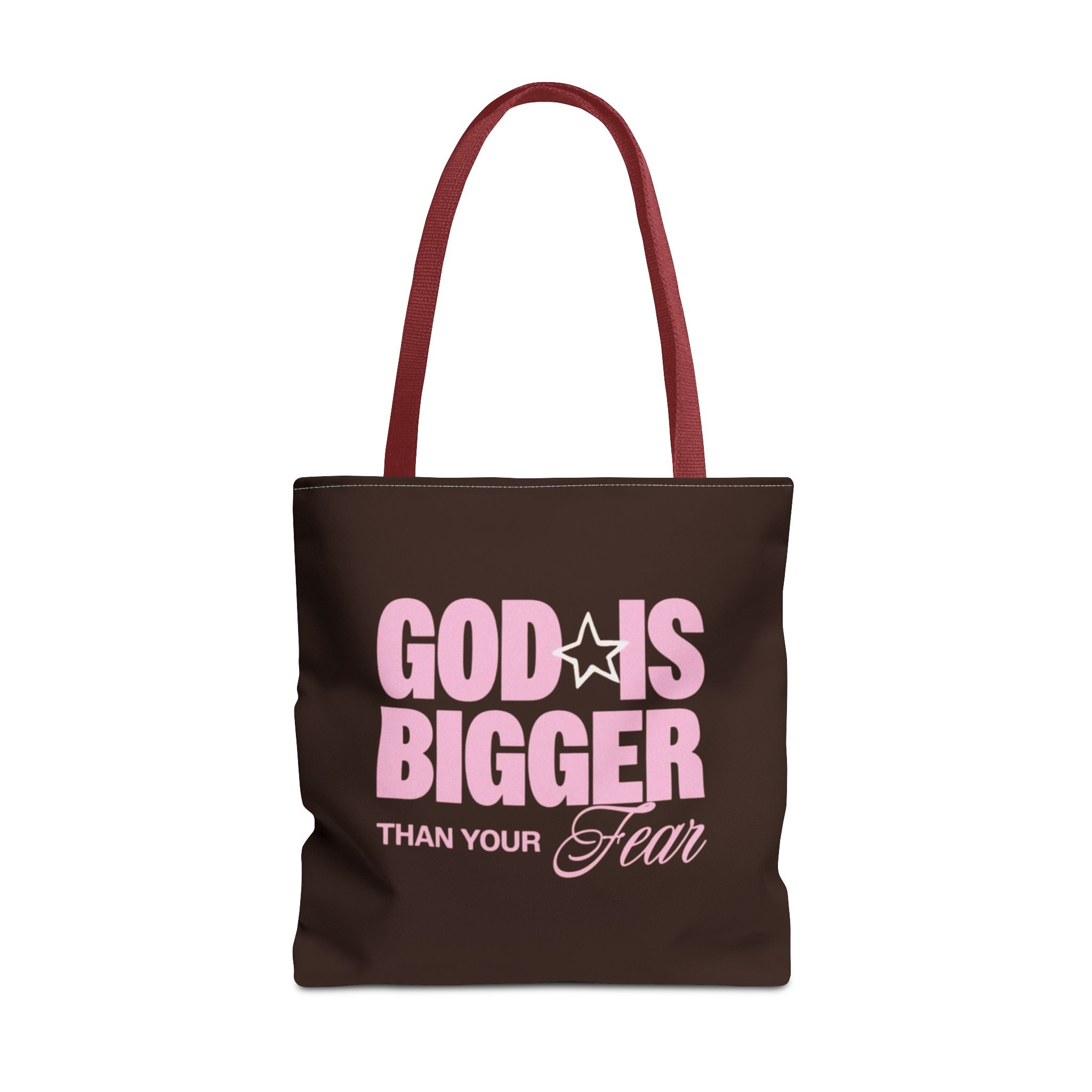 "God Is Bigger Than Your Fear" Scripture Quote Tote Bag