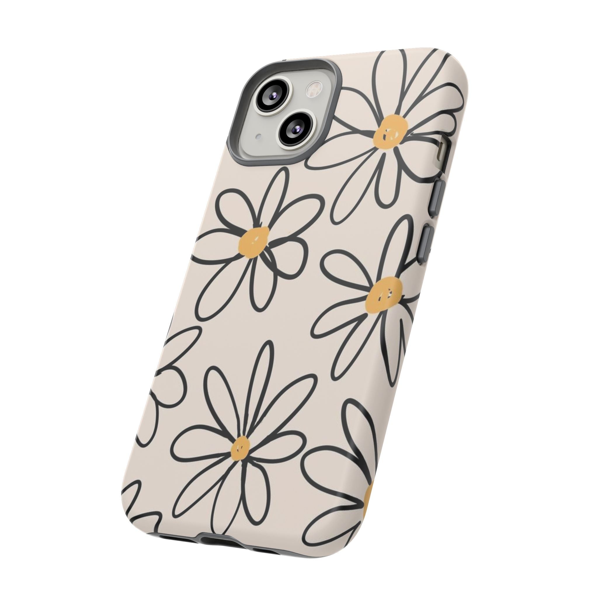 Daisy Sketch iPhone Case — Floral Protective Phone Cover