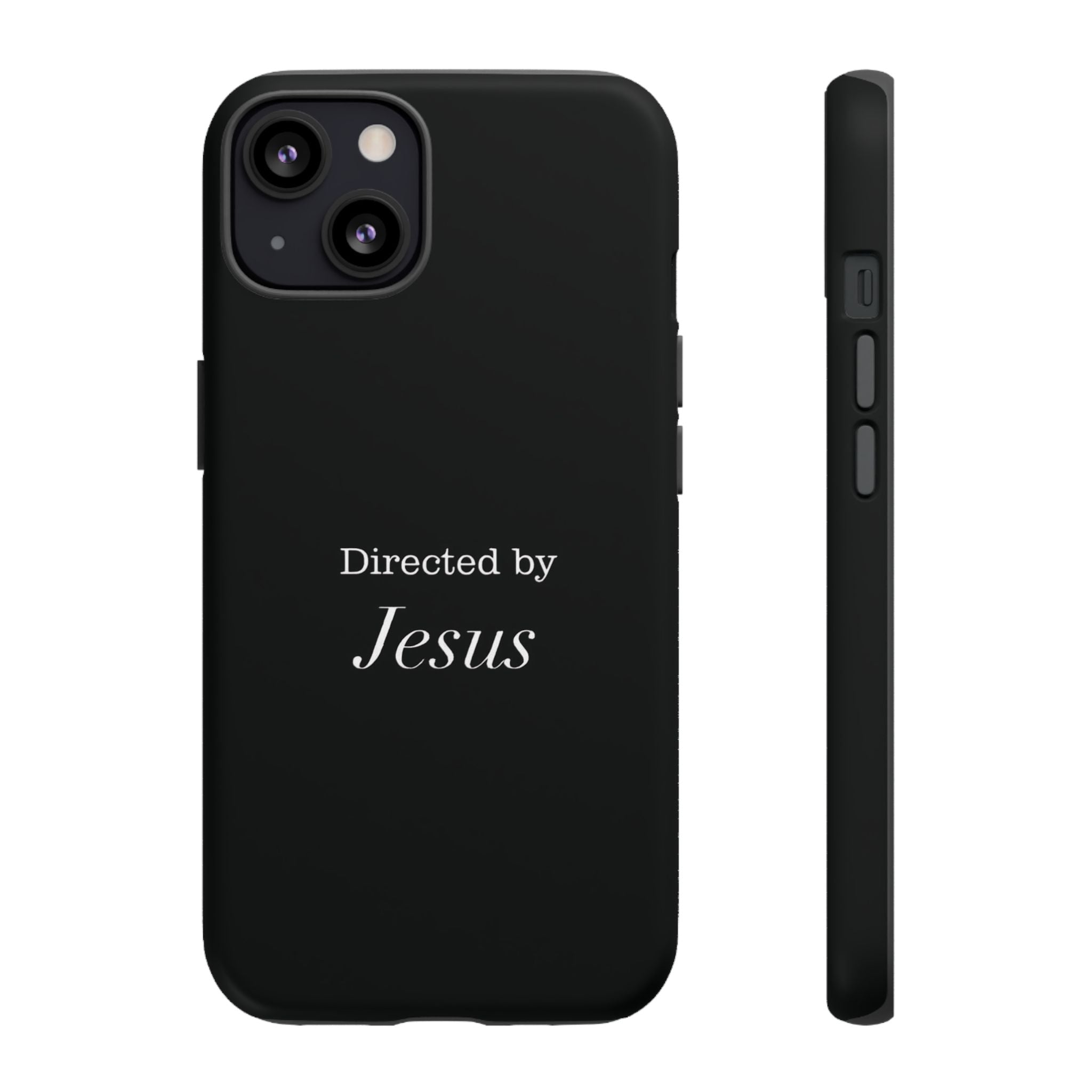 Directed by Jesus Tough Phone Case — Faith Black Protective Case