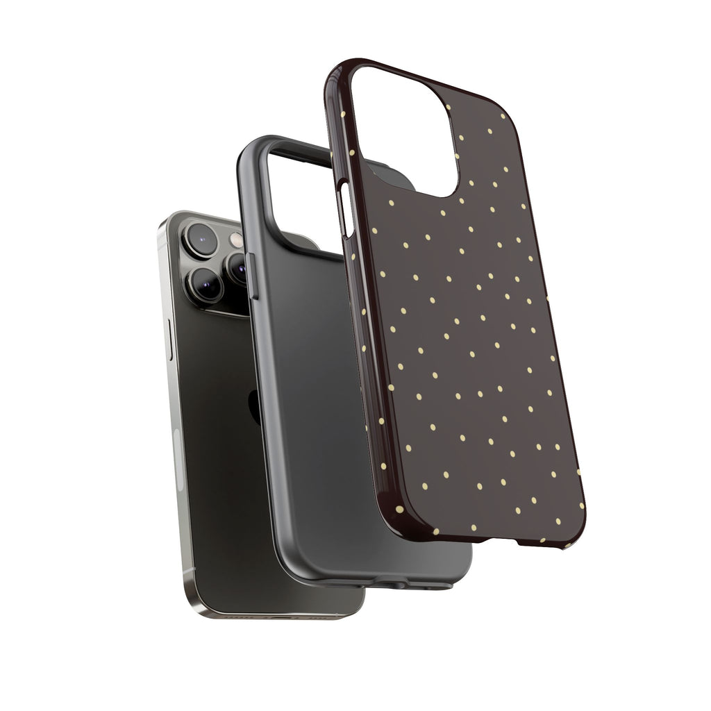 Brown Gold Polka Dot Tough Phone Case