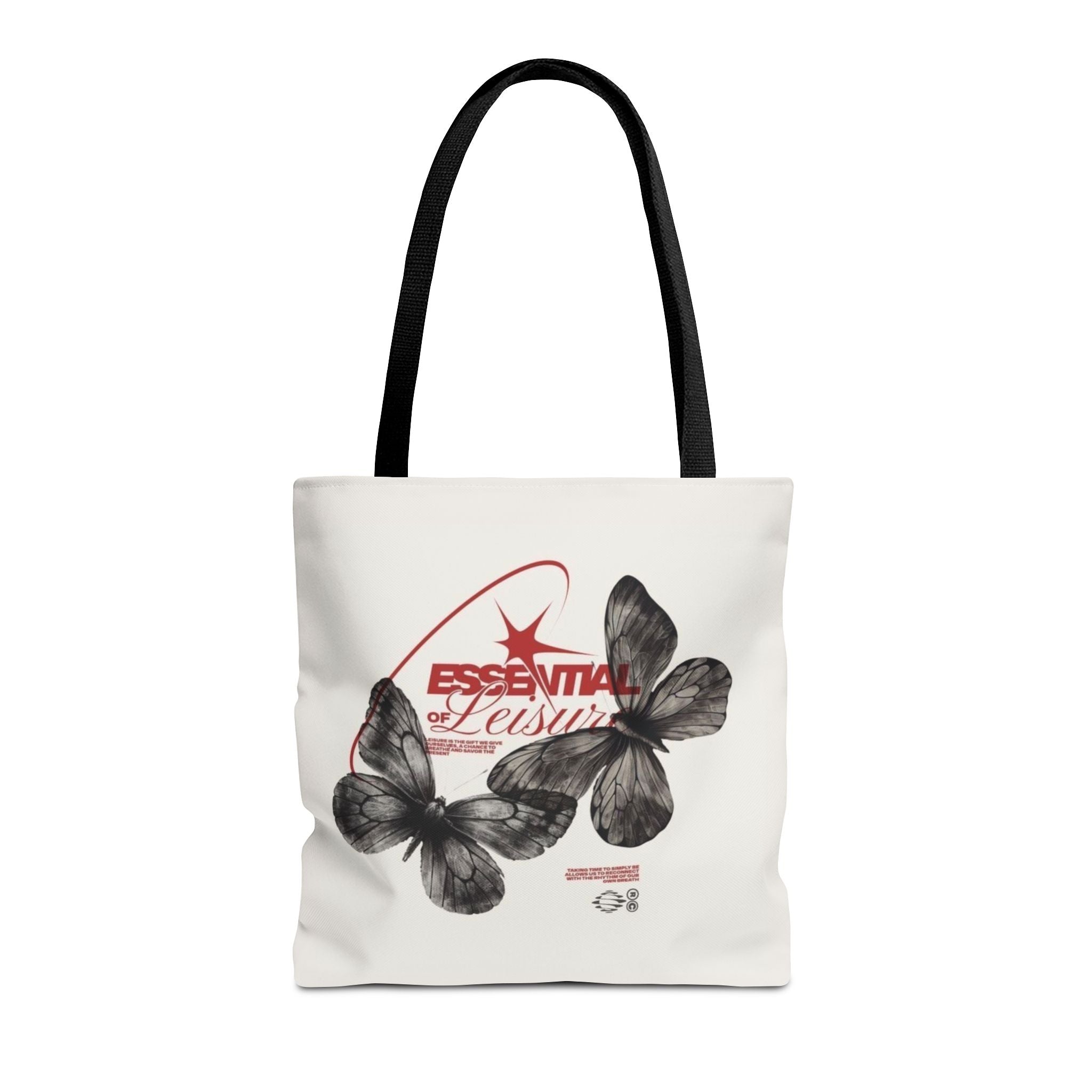 'Essential to Leisure' Floral Graphic Tote Bag