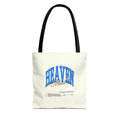 Heaven Music Tote Bag - Retro Blue Graphic All-Over Print