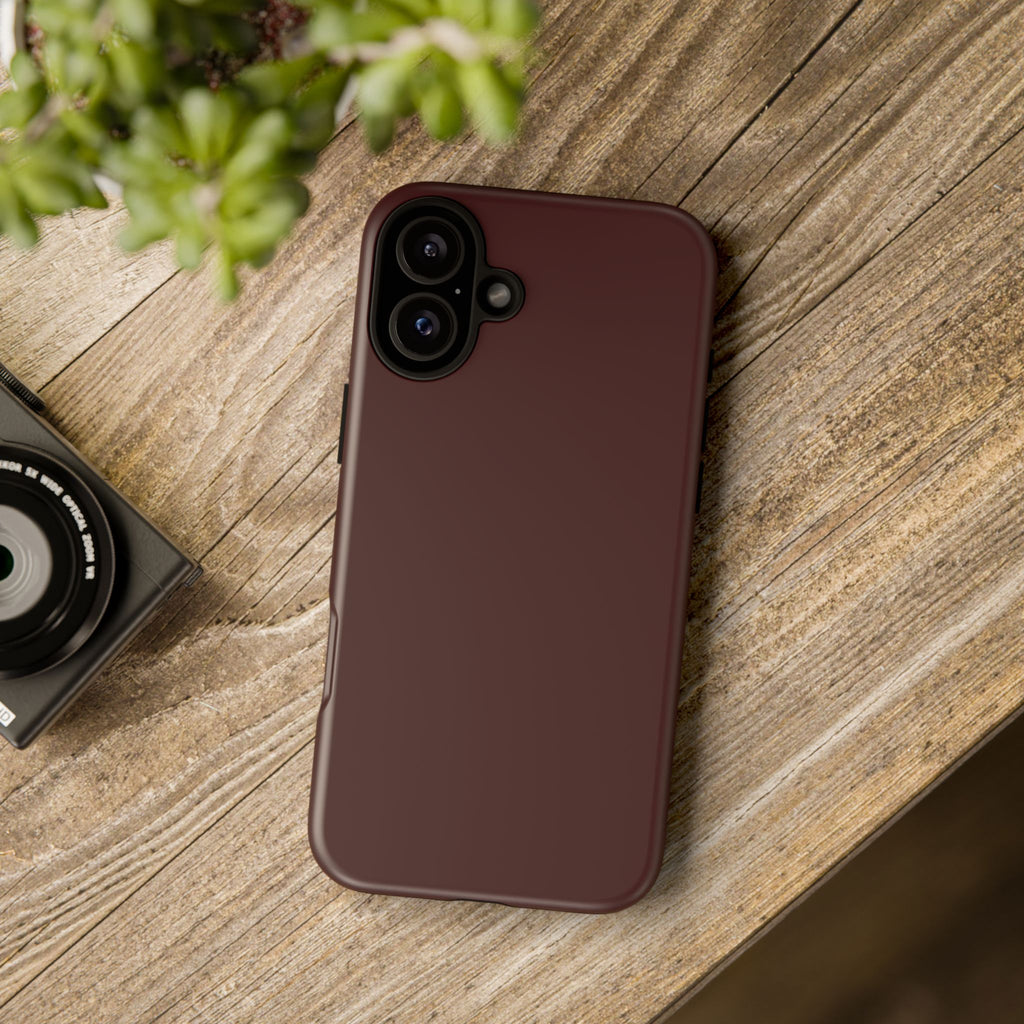 Maroon Tough iPhone Case — Slim Impact-Resistant Protective Cover