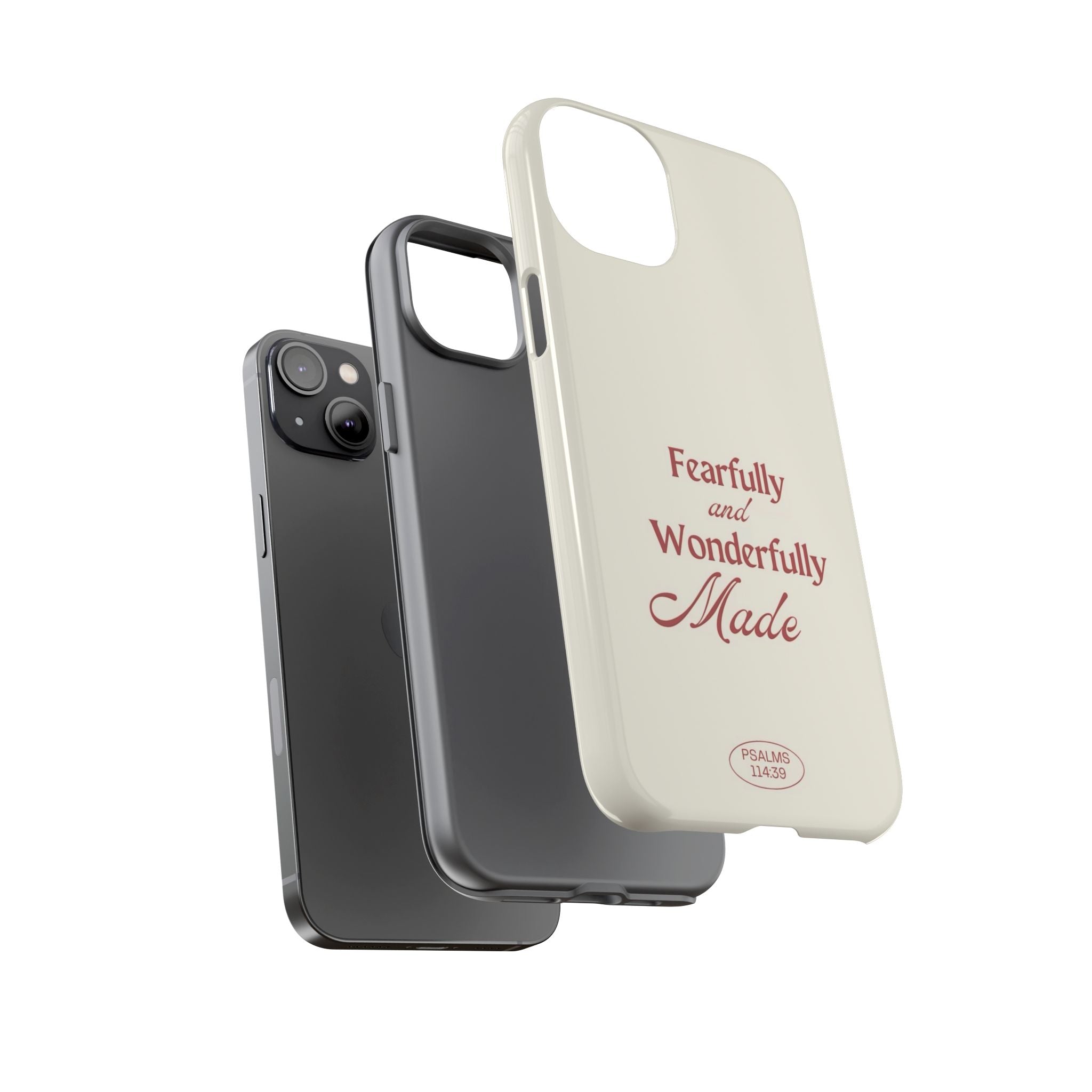 Tough Phone Case — "Fearfully and Wonderfully Made" Christian Scripture Protective Case