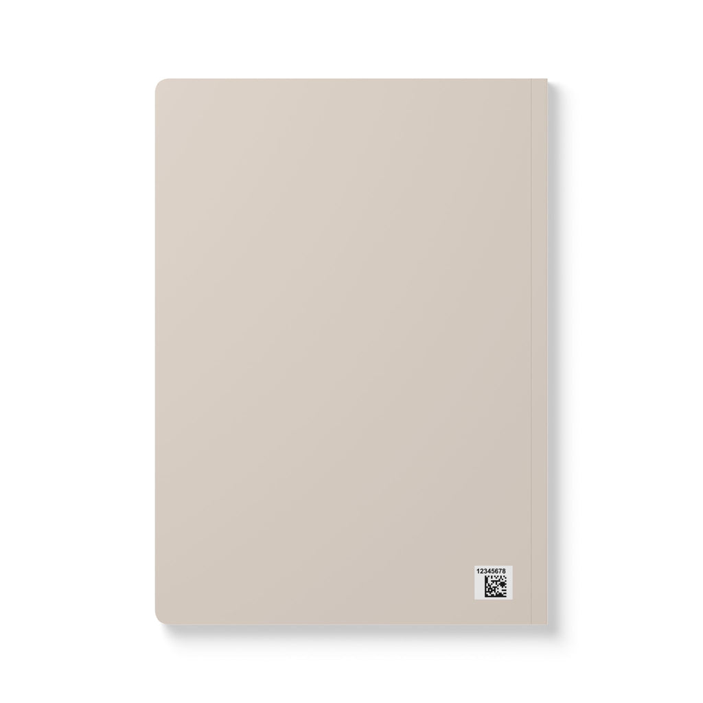 Heart Doodle Softcover Journal — Cream Notebook with Tiny Rust Hearts, Lined Inner Pages