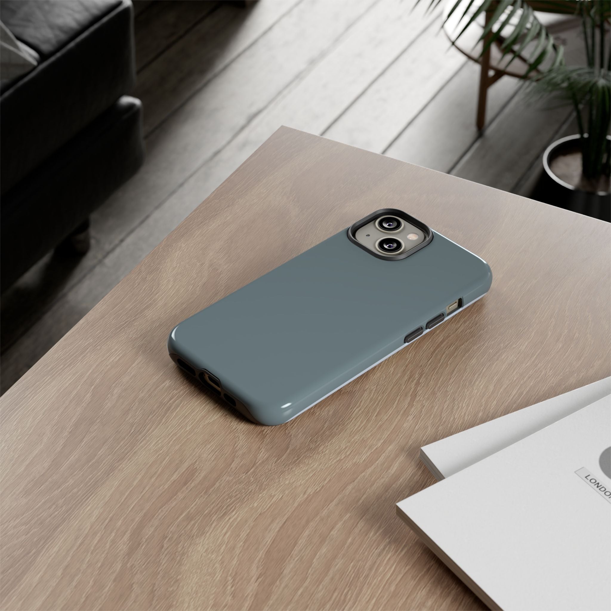 Tough iPhone Case - Blue/Grey Color
