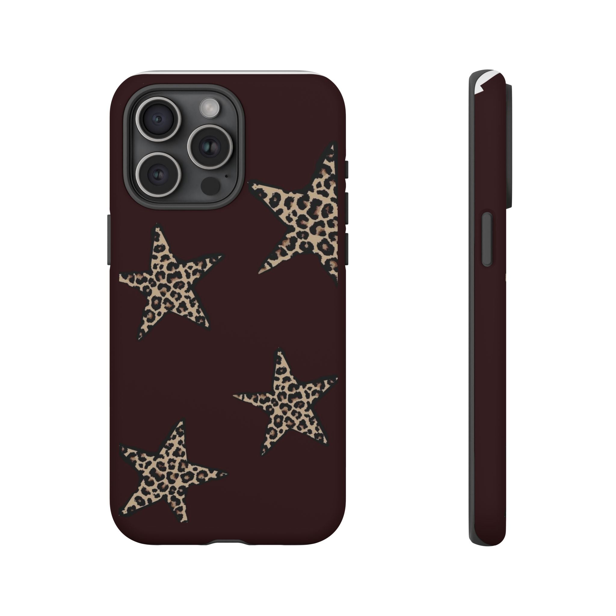 Leopard Star iPhone Case — Chic Brown Protective Tough Case