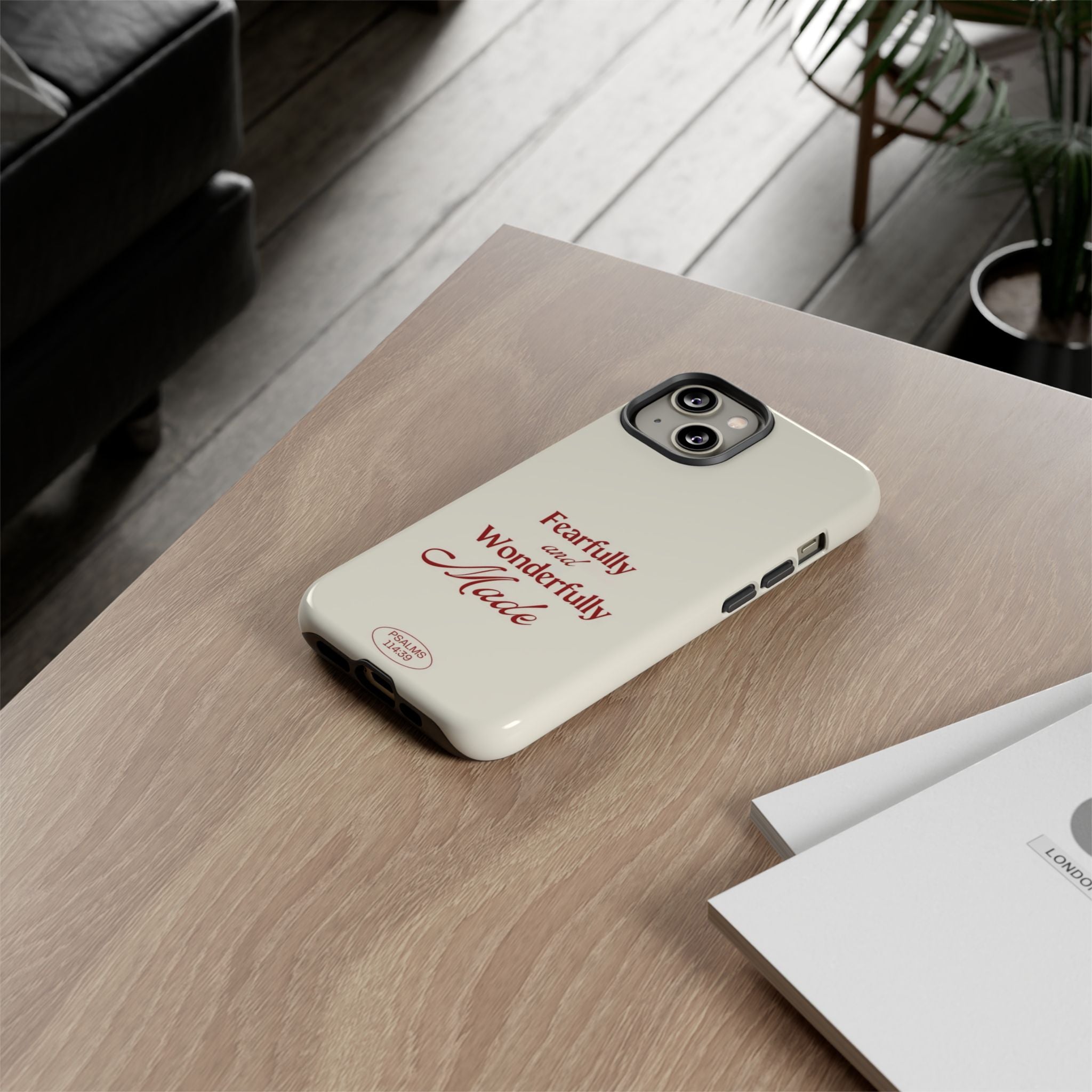 Tough Phone Case — "Fearfully and Wonderfully Made" Christian Scripture Protective Case
