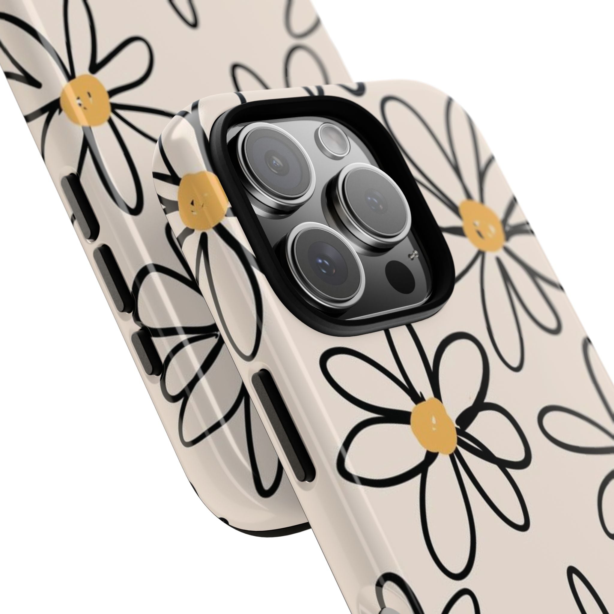 Daisy Sketch iPhone Case — Floral Protective Phone Cover