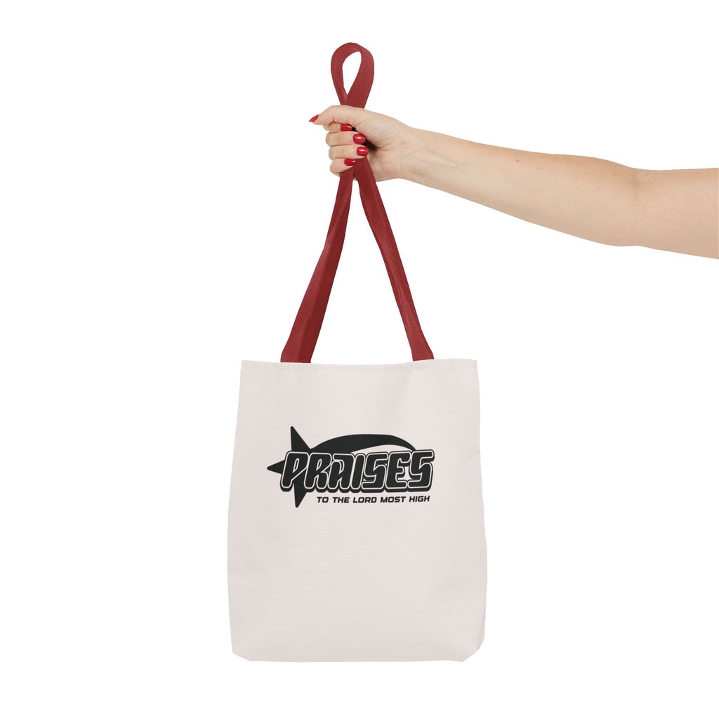 Praise Tote Bag — 'Praises to the Lord' Scripture Canvas Tote