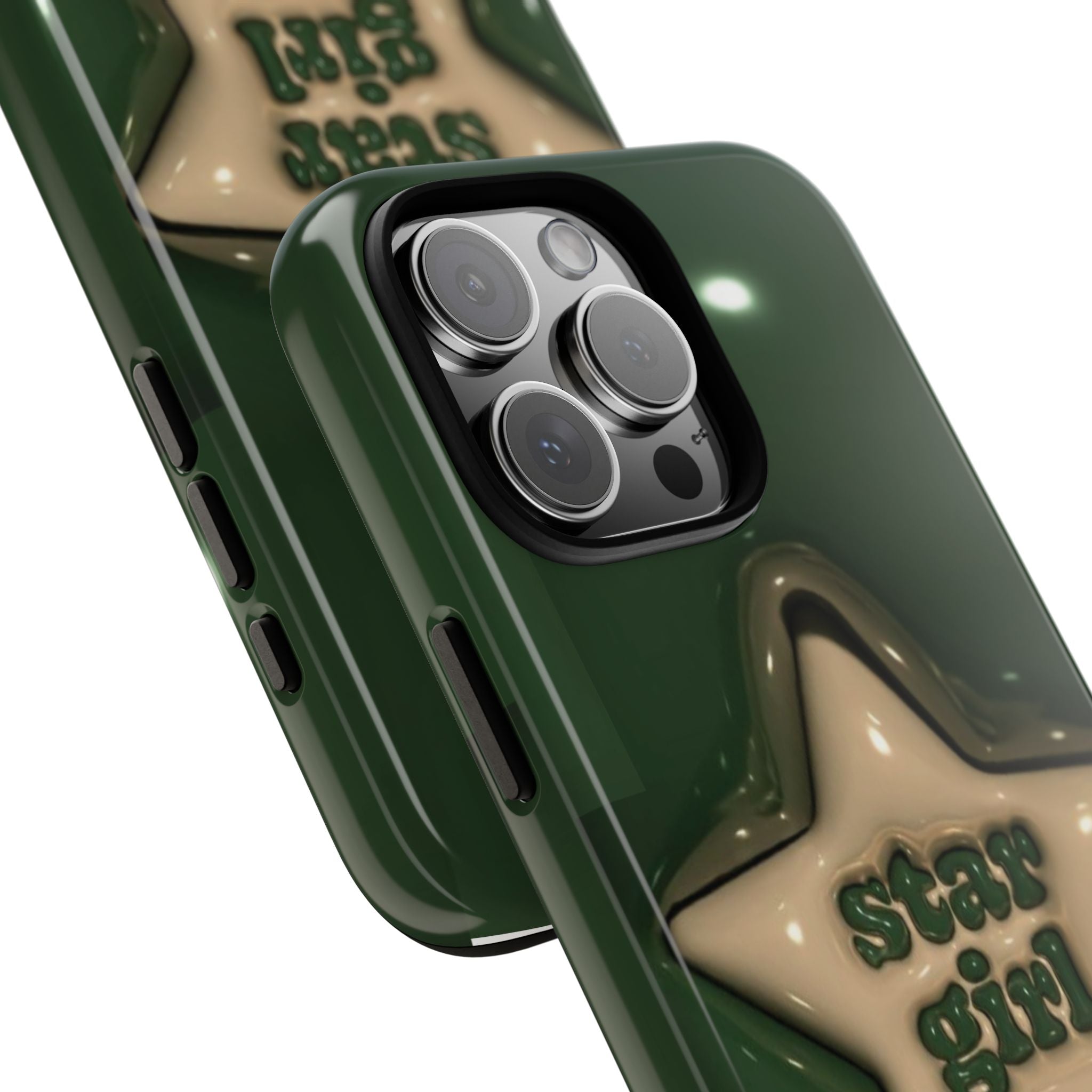 Star Girl iPhone Case — Green Star Protective Case