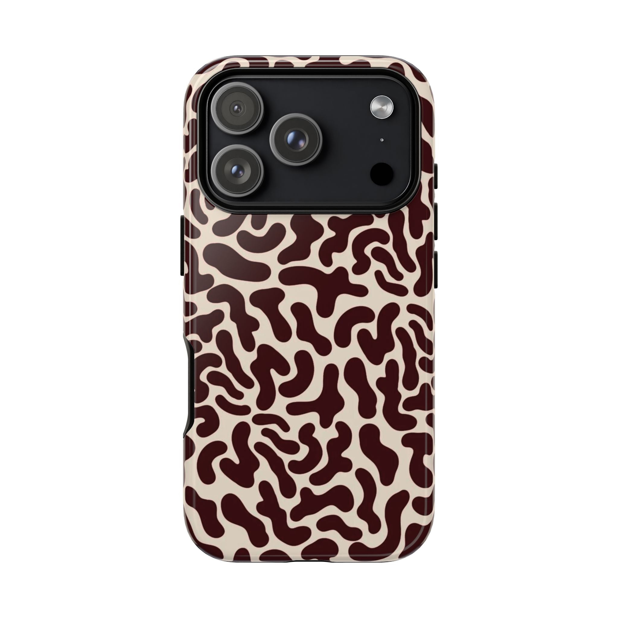 Animal Print iPhone Case - Brown Abstract Cow Pattern Tough Case