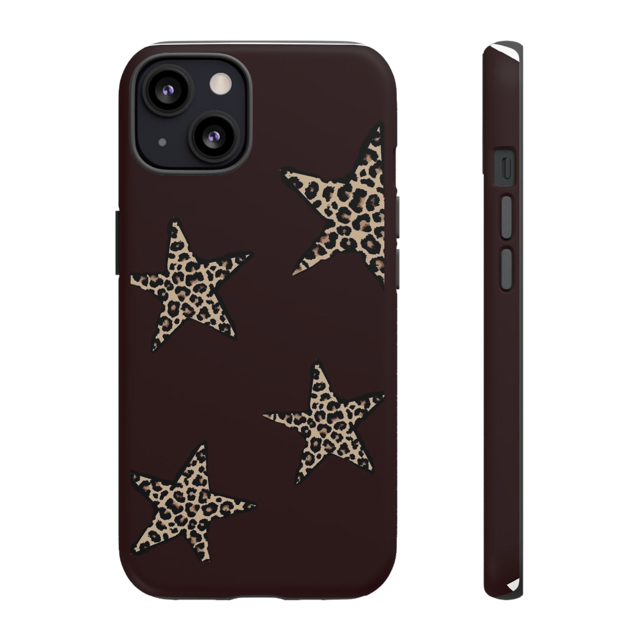 Leopard Star iPhone Case — Chic Brown Protective Tough Case