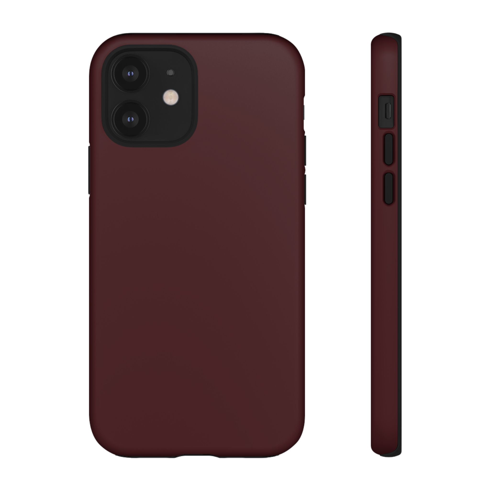 Maroon Tough iPhone Case — Slim Impact-Resistant Protective Cover