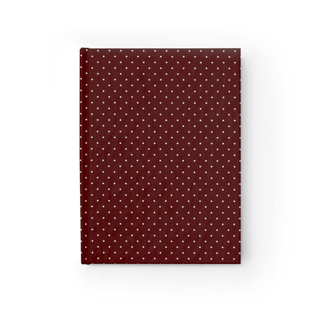 Maroon Polka Dot Ruled Journal — Hardcover Lined Notebook for Notes & Daily Writing