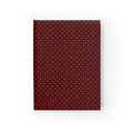Maroon Polka Dot Ruled Journal — Hardcover Lined Notebook for Notes & Daily Writing