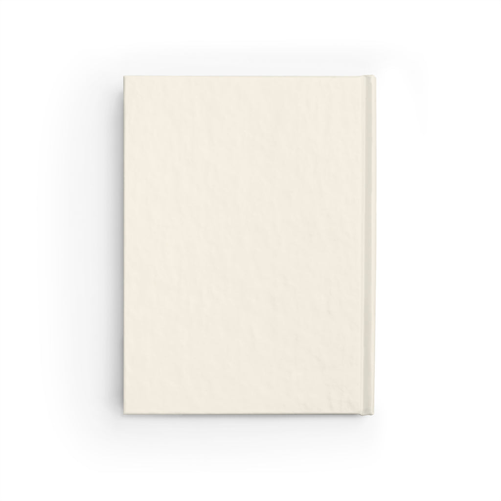 Ribbon Pattern Hardcover Ruled Journal — Cream Bow Notebook for Notes & Gifts