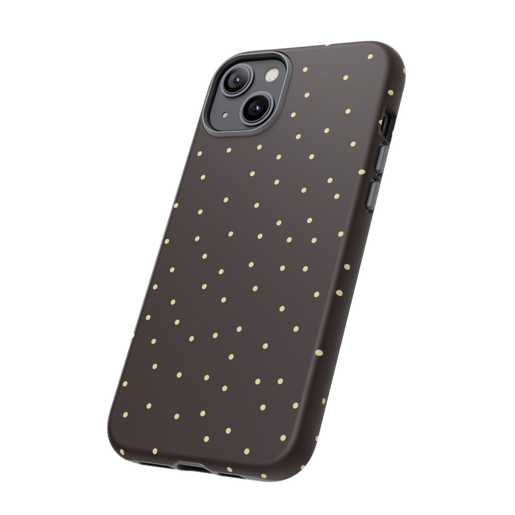Brown Gold Polka Dot Tough Phone Case