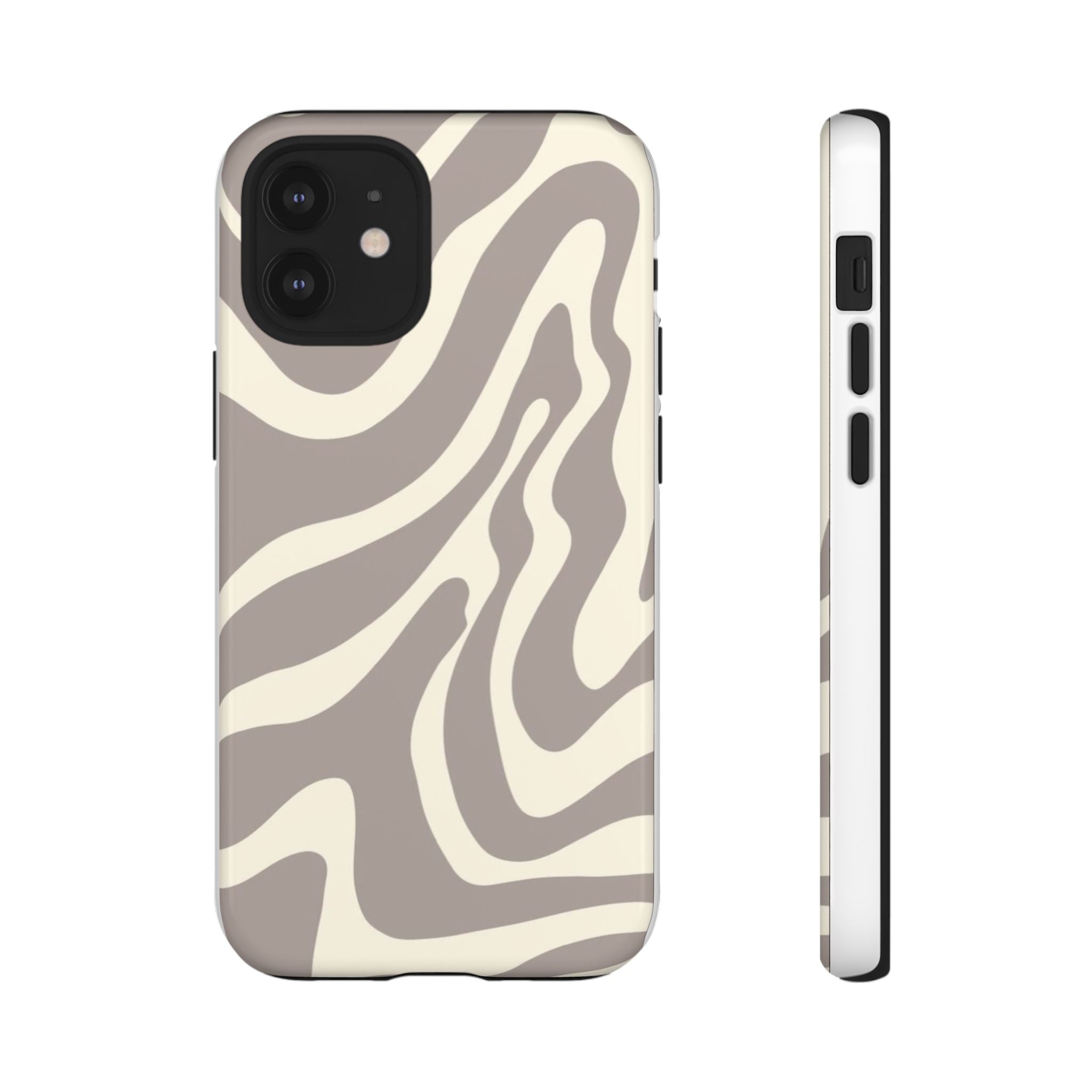 Neutral Zebra Print Tough iPhone Case