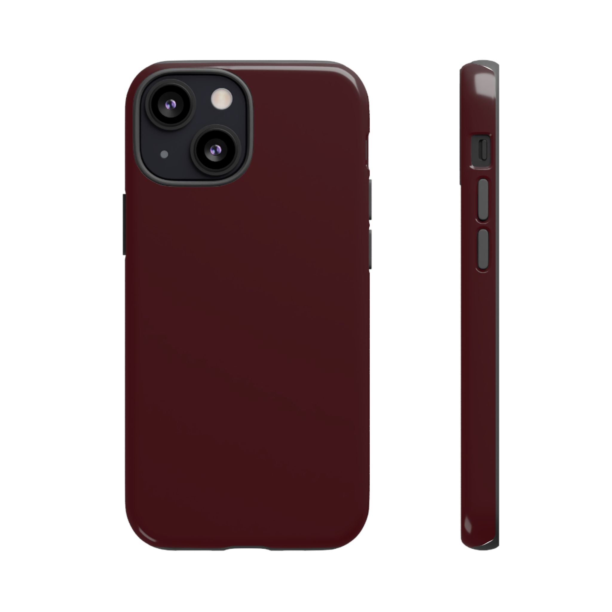 Maroon Tough iPhone Case — Slim Impact-Resistant Protective Cover