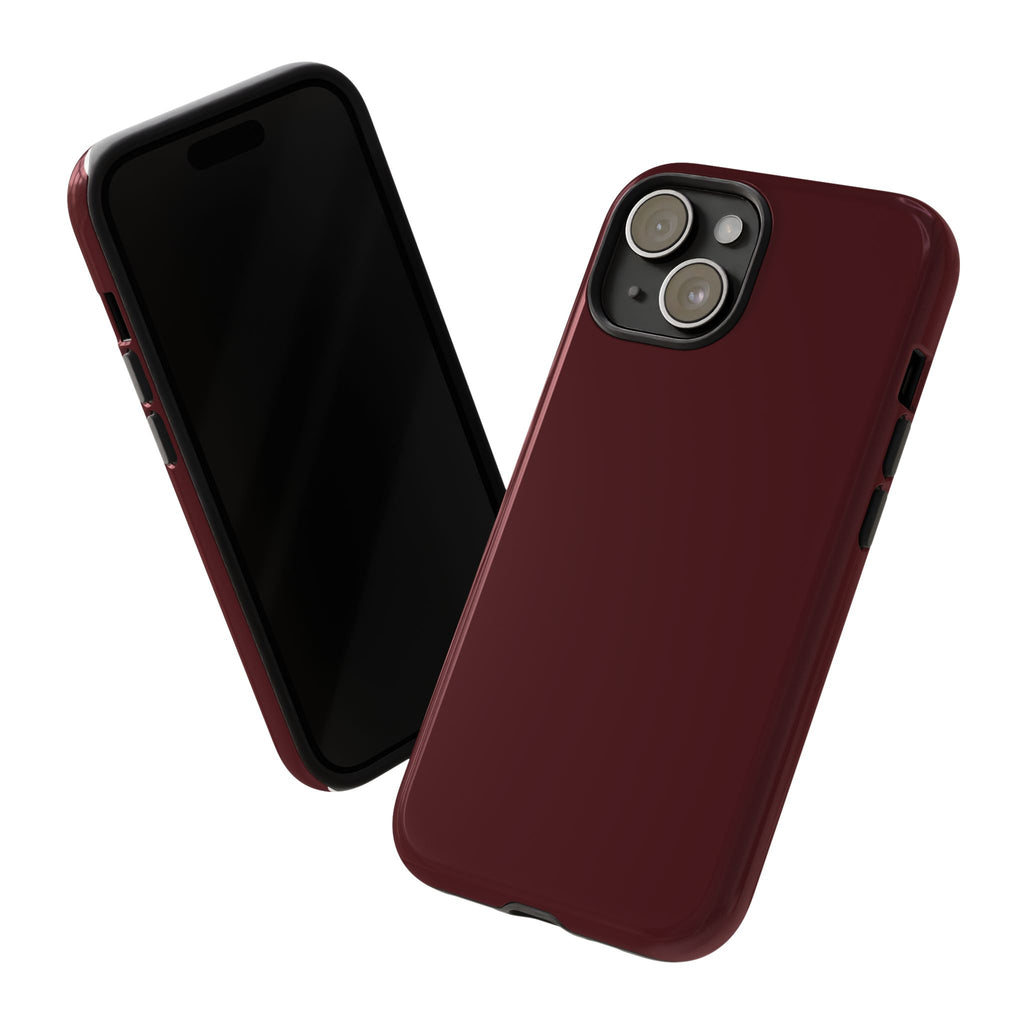 Maroon Tough iPhone Case — Slim Impact-Resistant Protective Cover