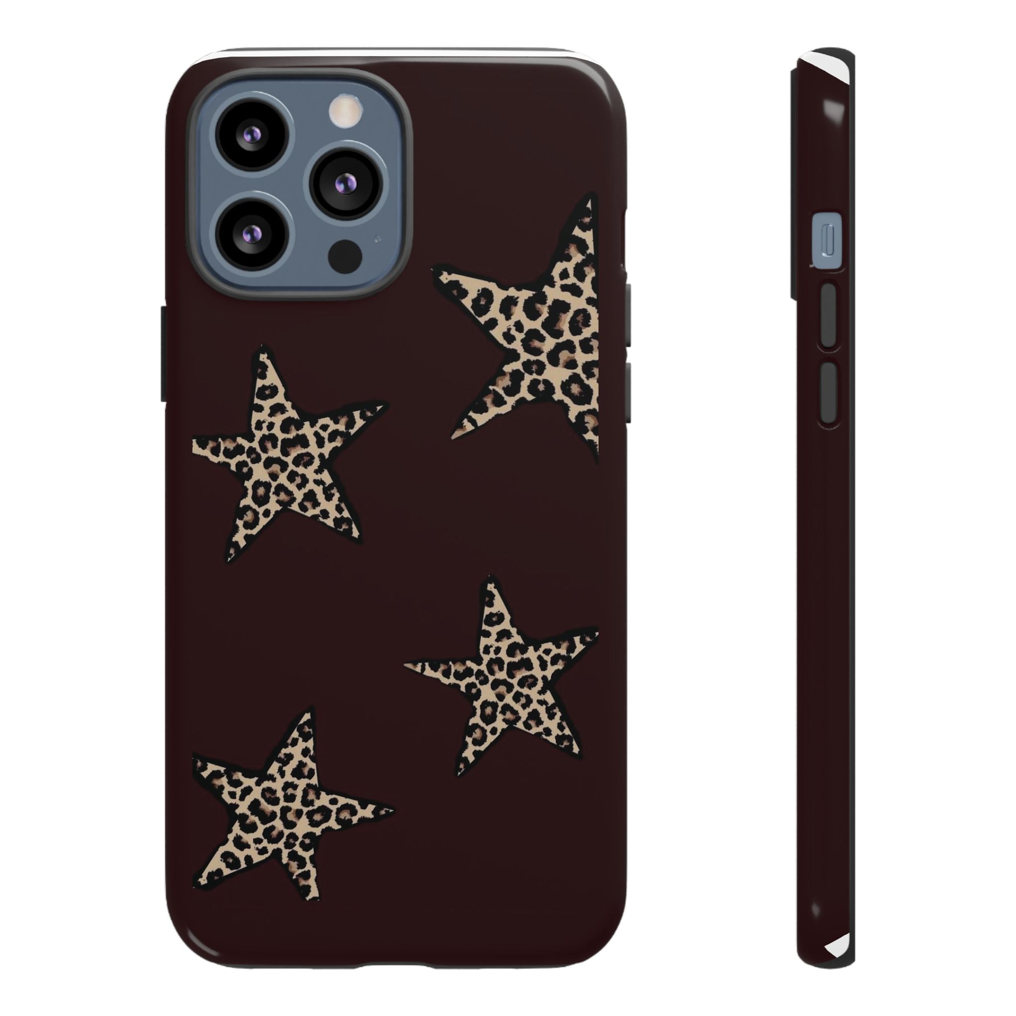 Leopard Star iPhone Case — Chic Brown Protective Tough Case
