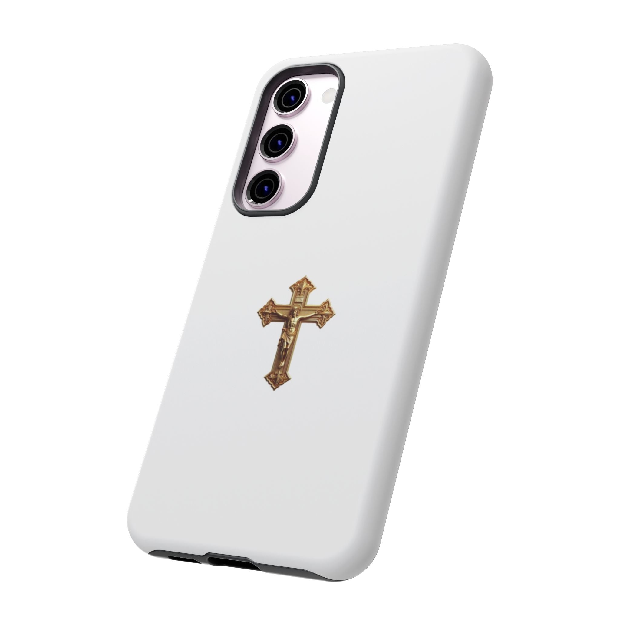 Gold Cross Tough Phone Case | Protective Cover