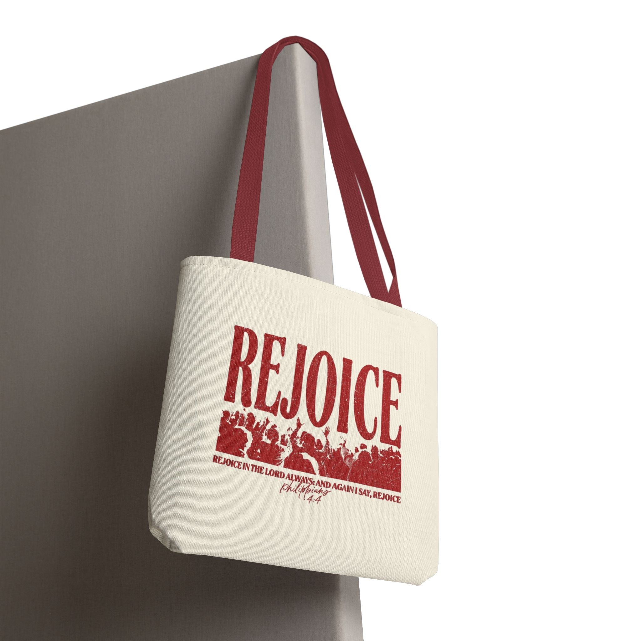 "Rejoice" Graphic Tote Bag