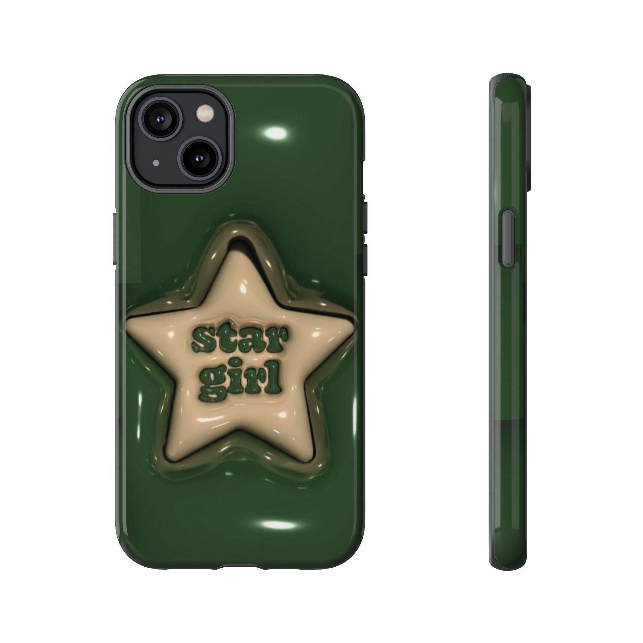 Star Girl iPhone Case — Green Star Protective Case