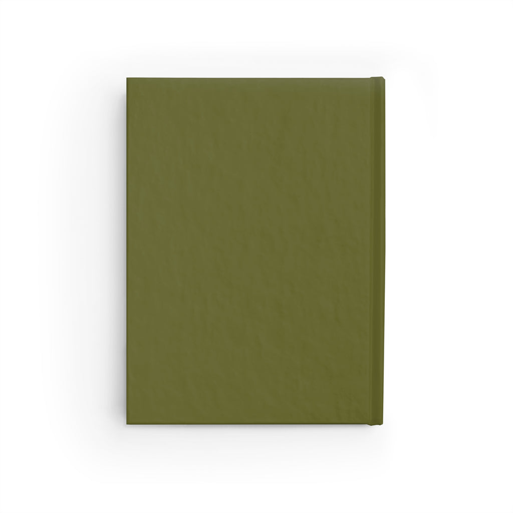 Olive Zebra Print Ruled Hardcover Journal — Lined Notebook for Notes & Daily Planning