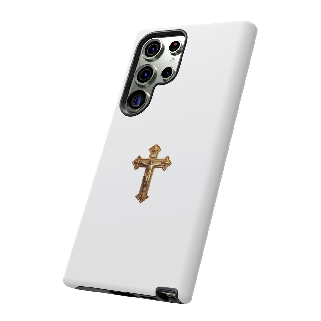 Gold Cross Tough Phone Case | Protective Cover