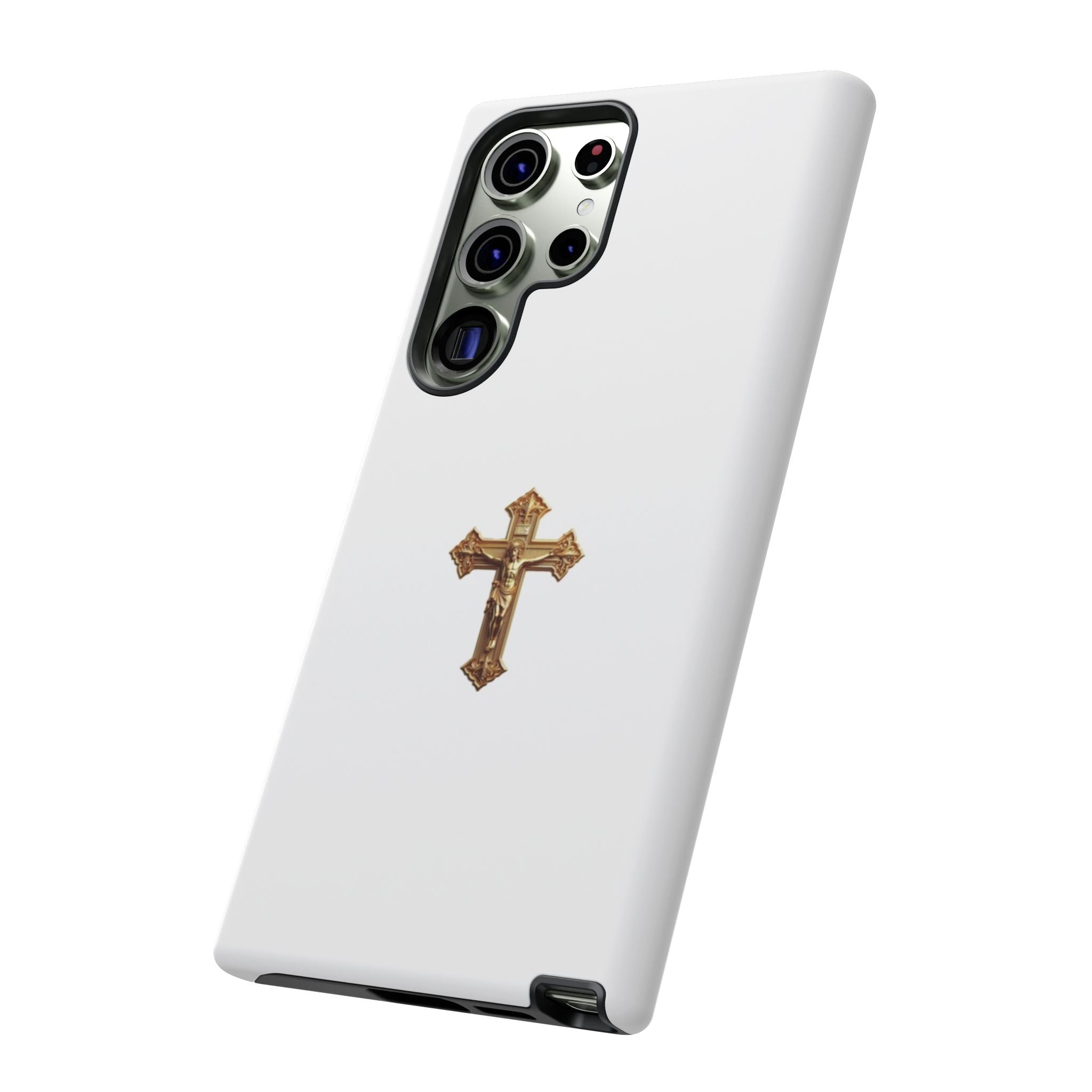 Gold Cross Tough Phone Case | Protective Cover