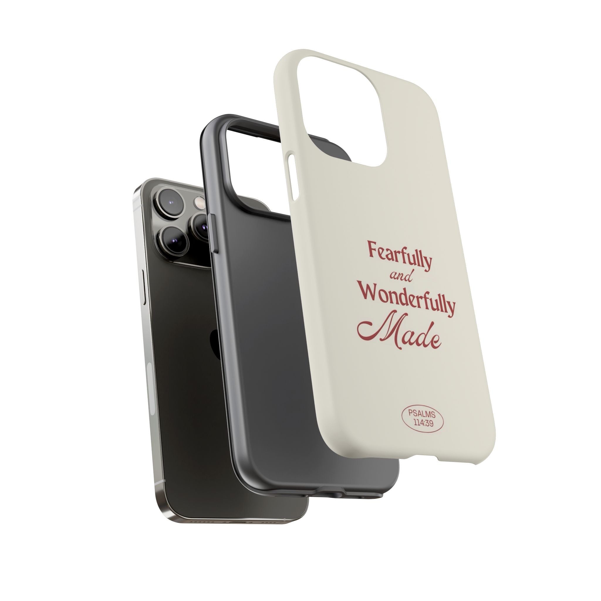 Tough Phone Case — "Fearfully and Wonderfully Made" Christian Scripture Protective Case