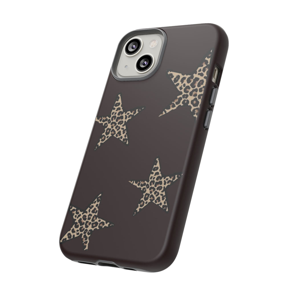 Leopard Star iPhone Case — Chic Brown Protective Tough Case