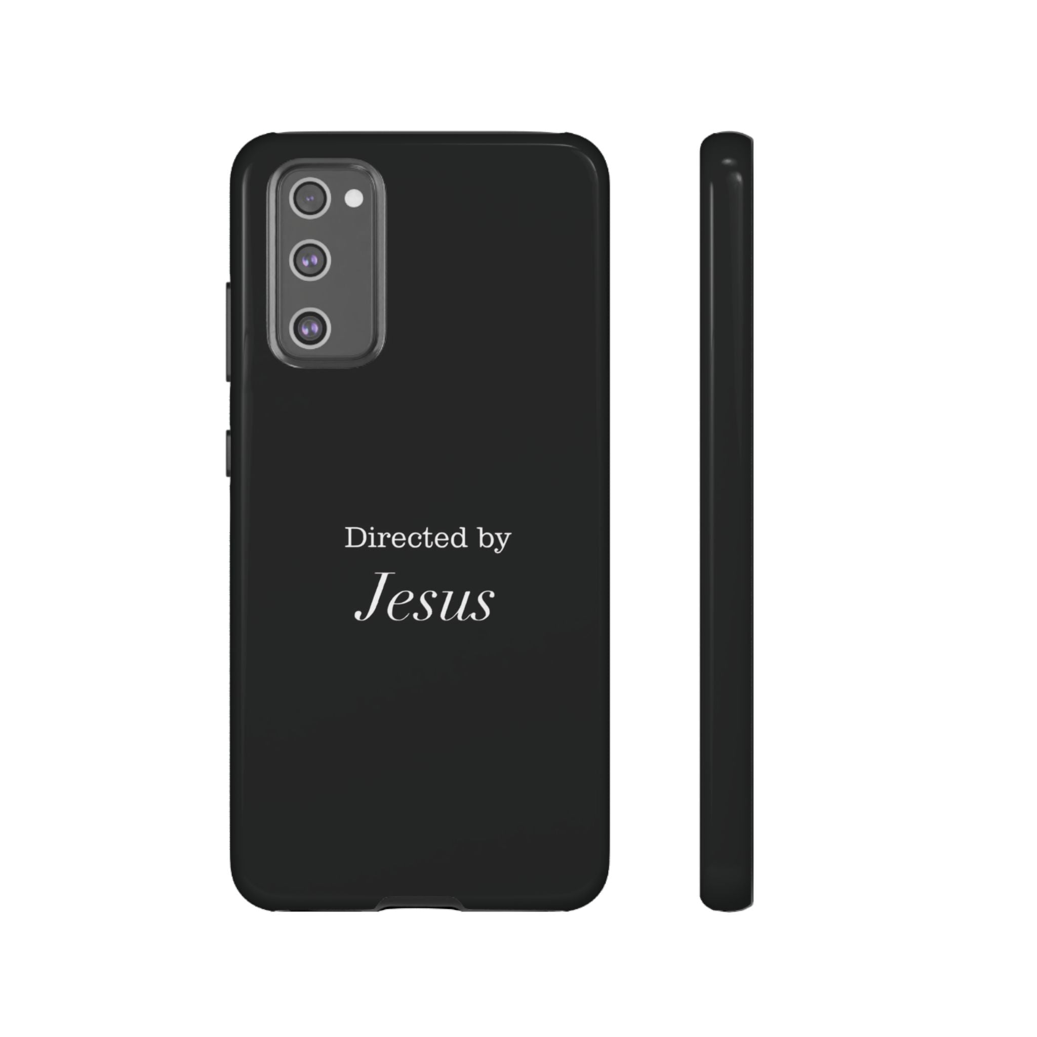 Directed by Jesus Tough Phone Case — Faith Black Protective Case