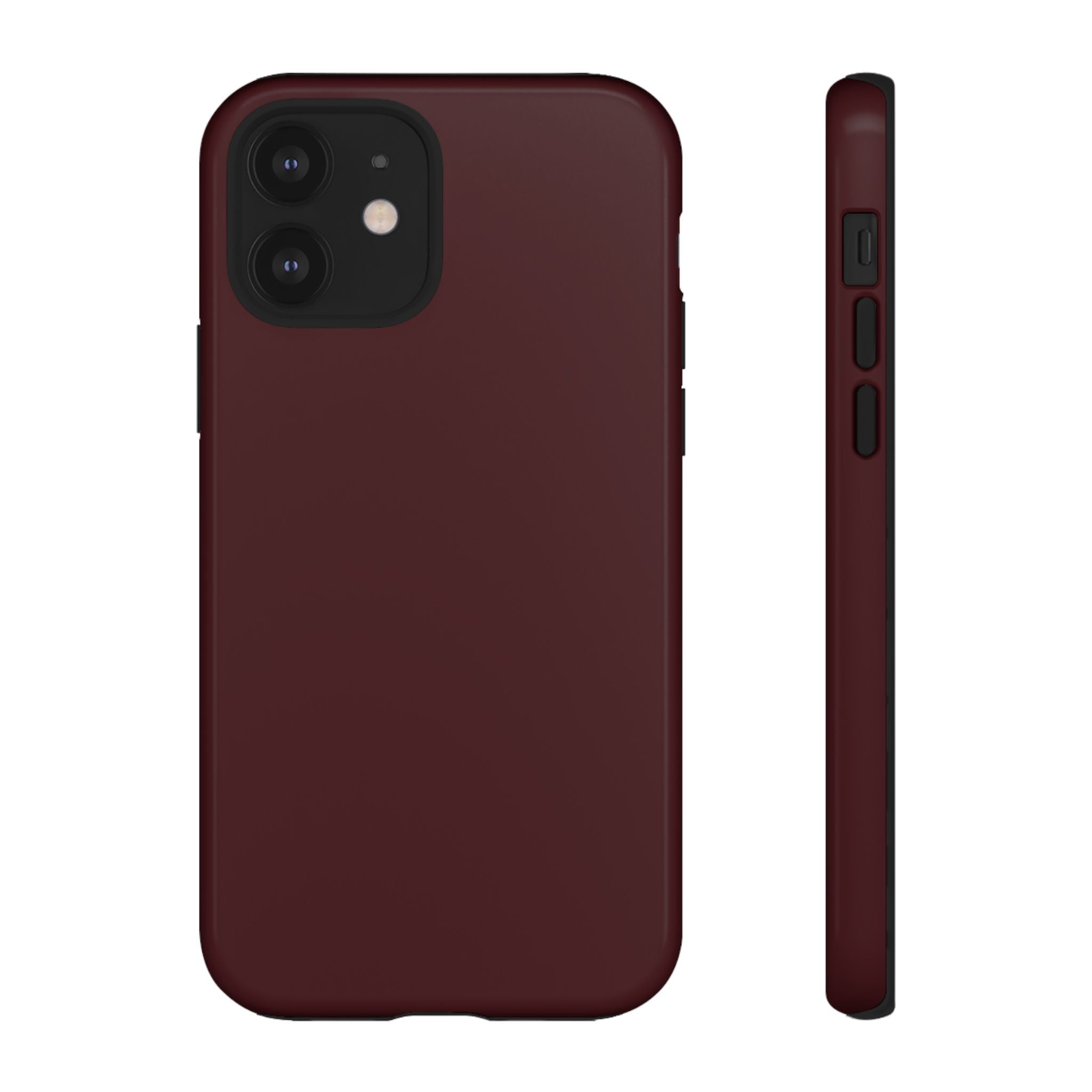 Maroon Tough iPhone Case — Slim Impact-Resistant Protective Cover