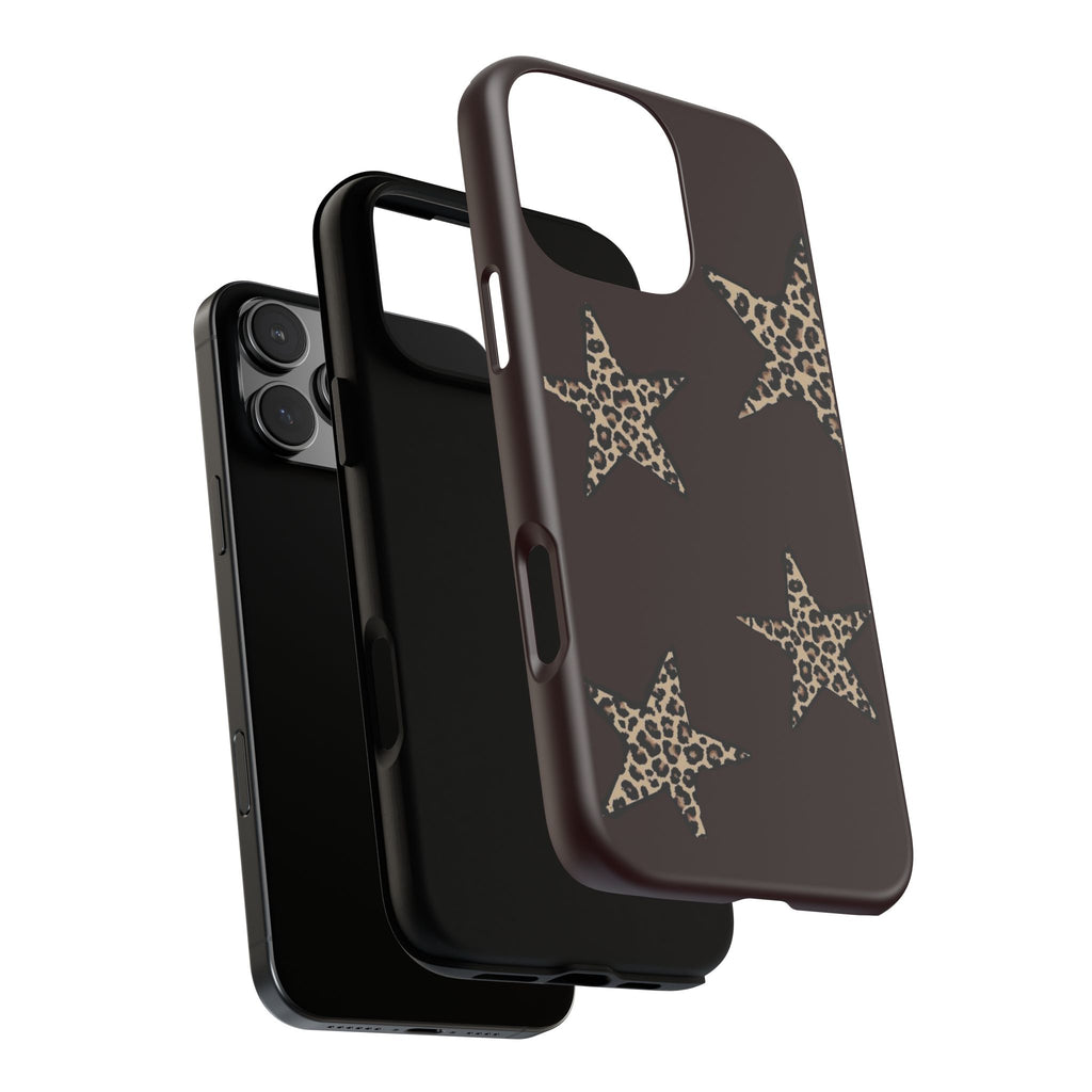 Leopard Star iPhone Case — Chic Brown Protective Tough Case