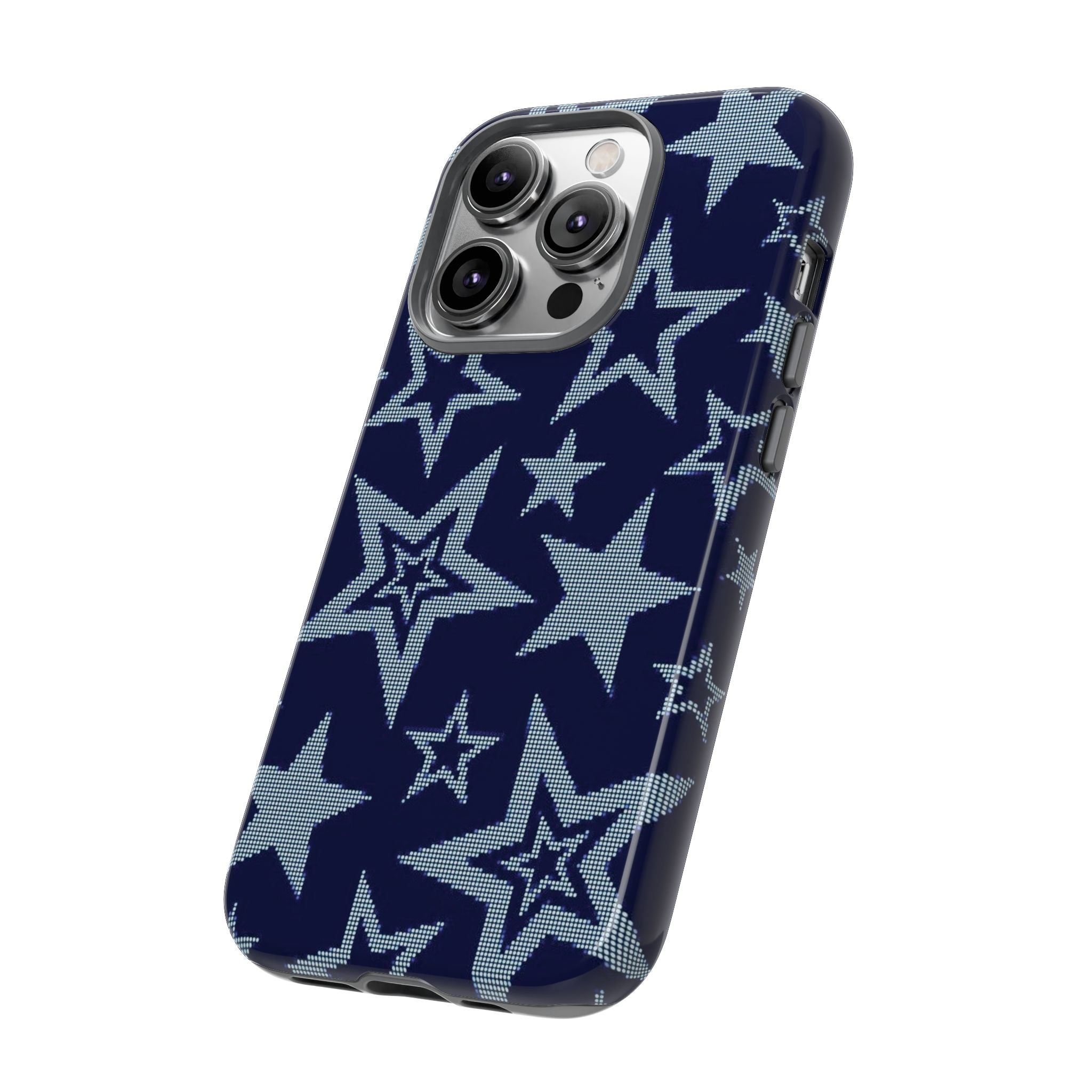 Navy Star Pattern Tough iPhone Case