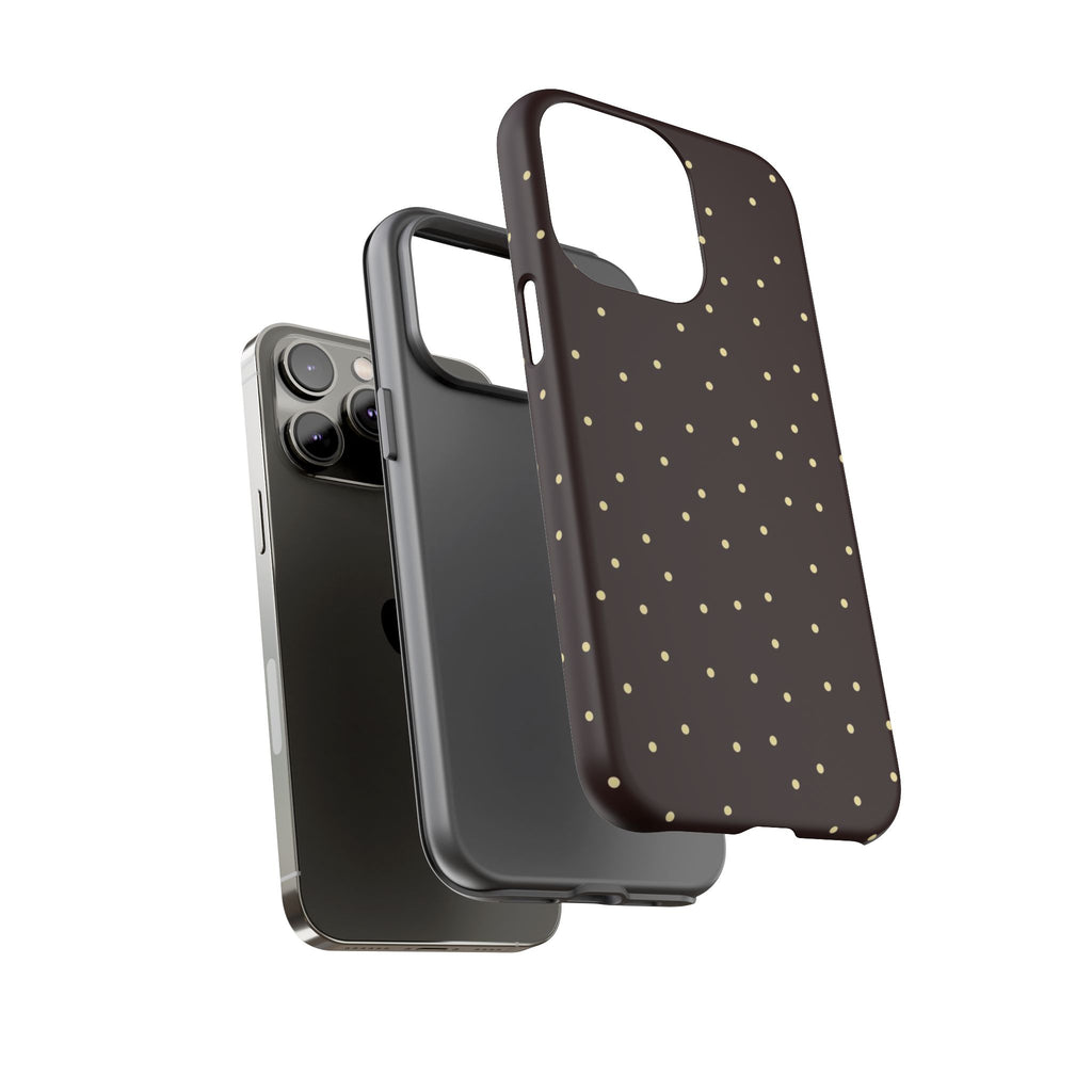 Brown Gold Polka Dot Tough Phone Case