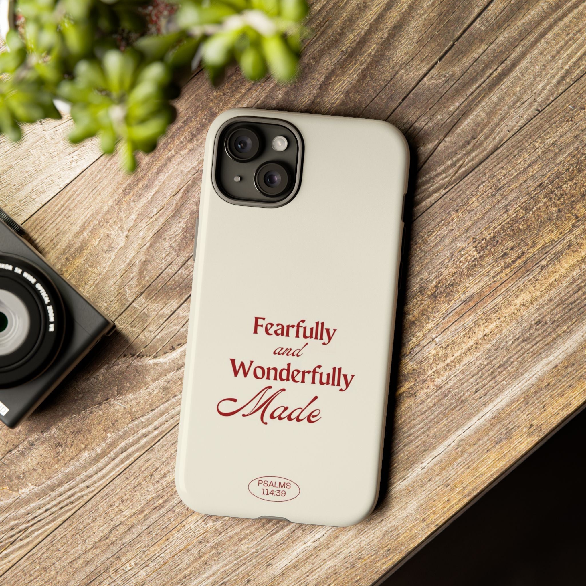 Tough Phone Case — "Fearfully and Wonderfully Made" Christian Scripture Protective Case