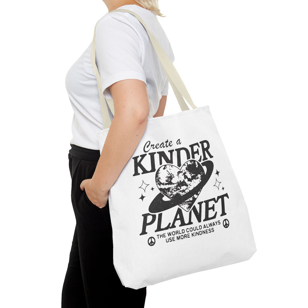 Create a Kinder Planet Tote Bag — Eco-Friendly Earth Love Canvas Tote
