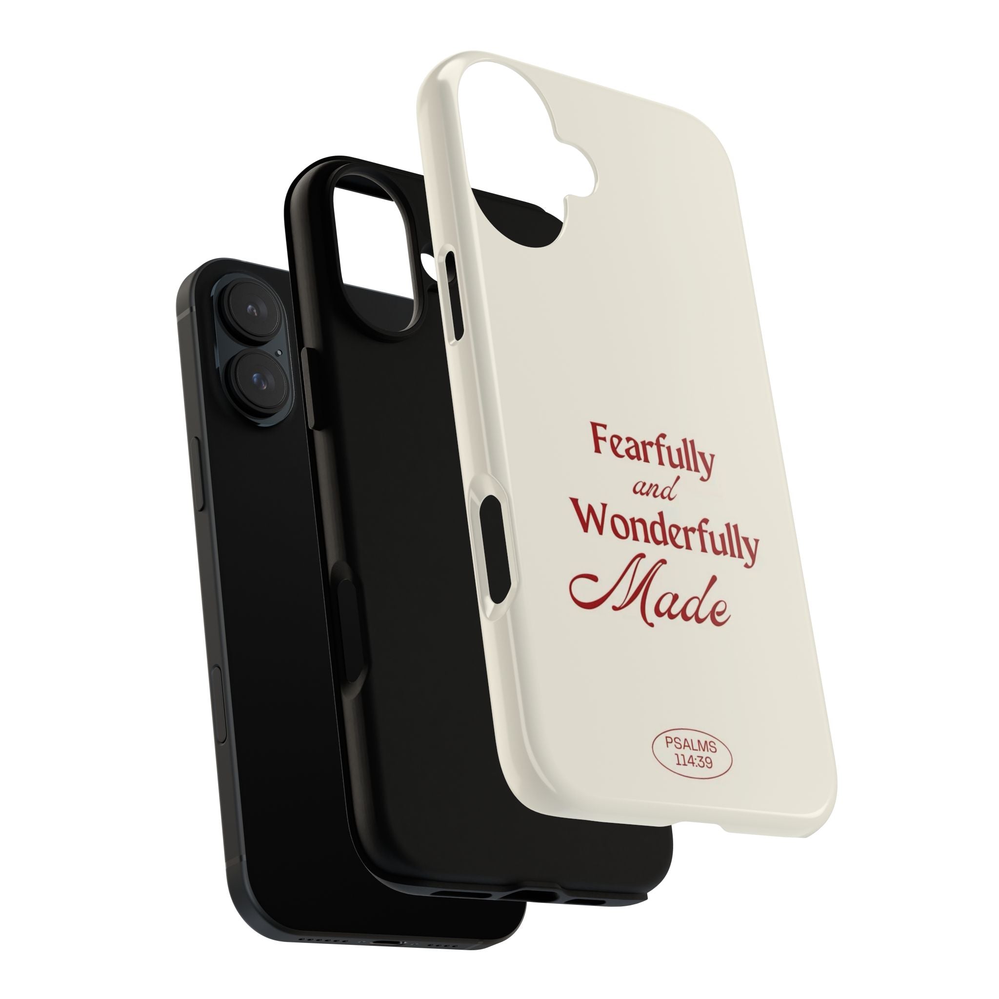 Tough Phone Case — "Fearfully and Wonderfully Made" Christian Scripture Protective Case