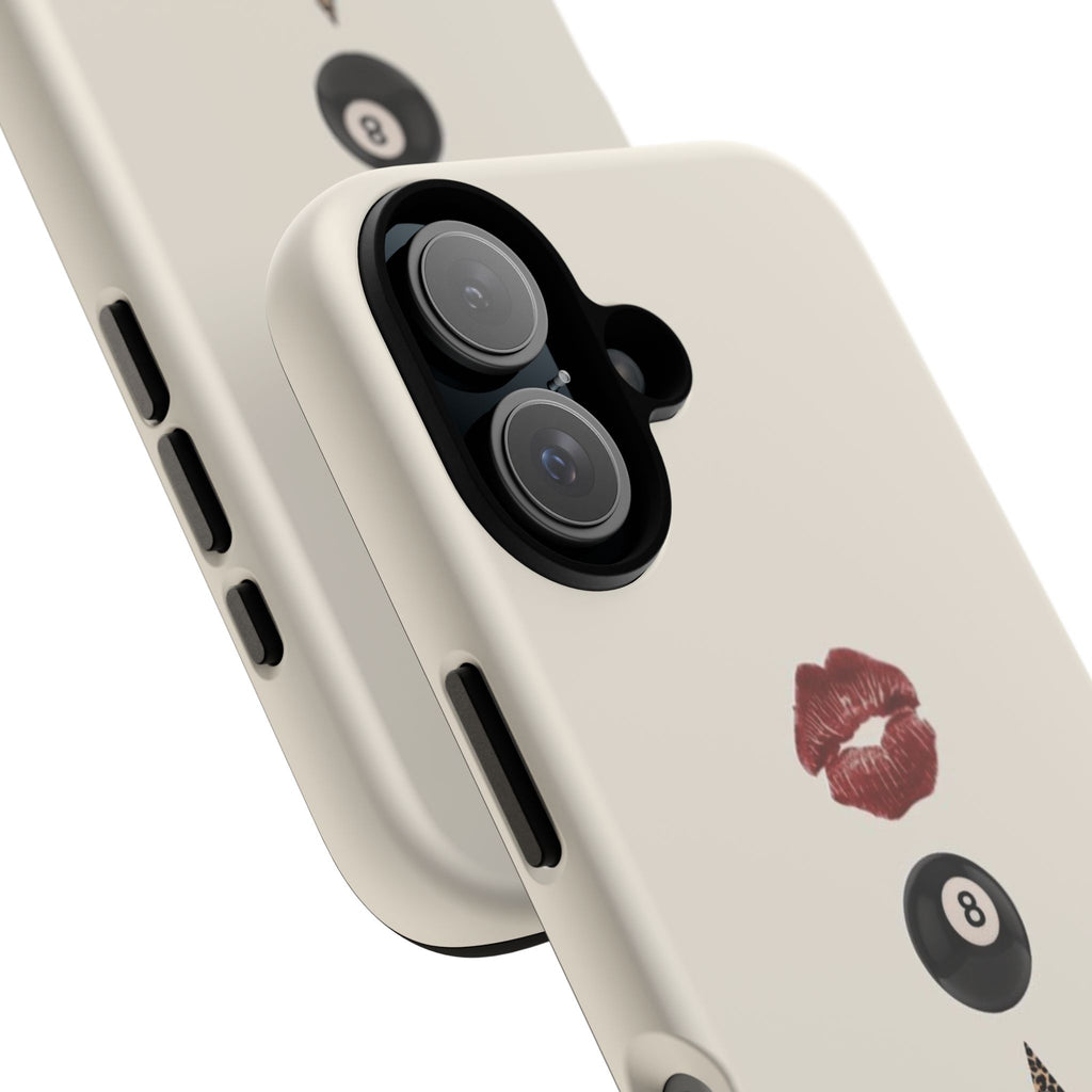 Kiss 8-Ball Star iPhone Case – Trendy Minimalist Protective Cover