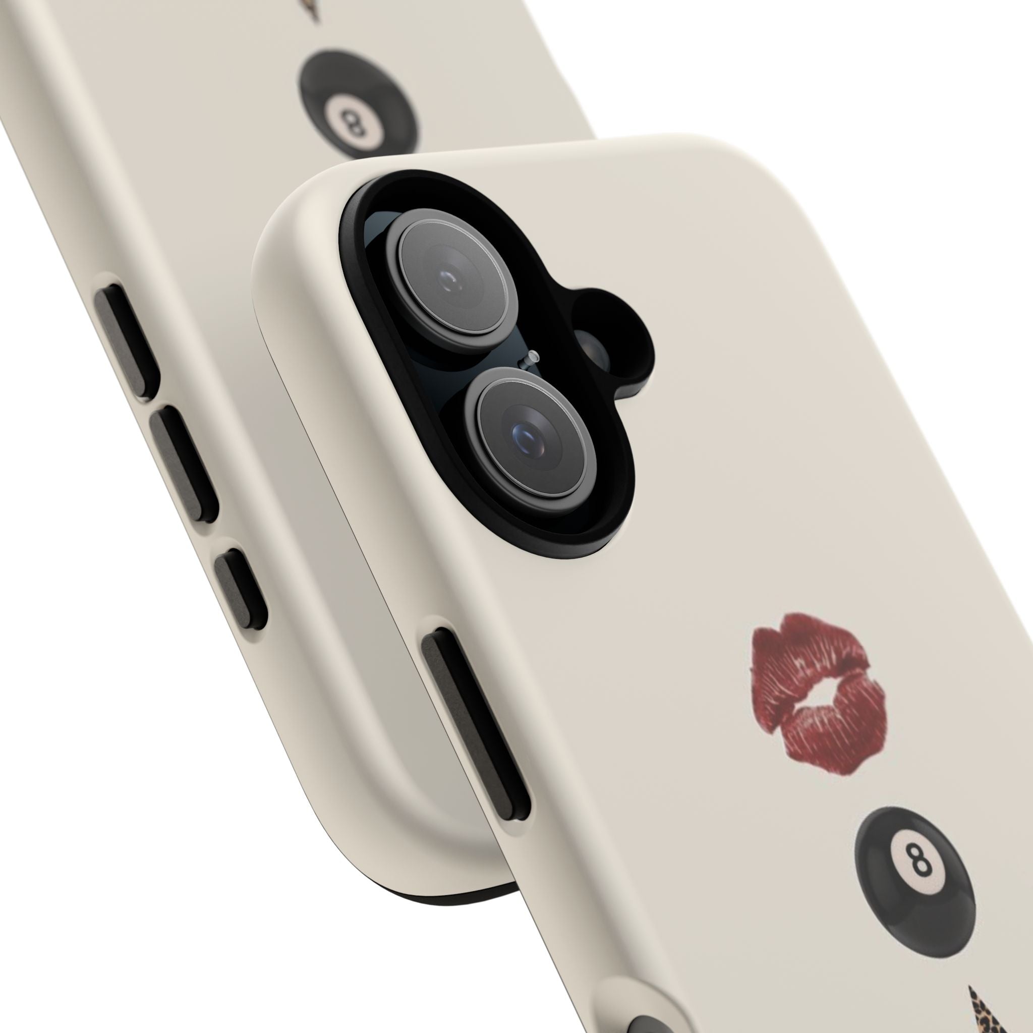 Kiss 8-Ball Star iPhone Case – Trendy Minimalist Protective Cover