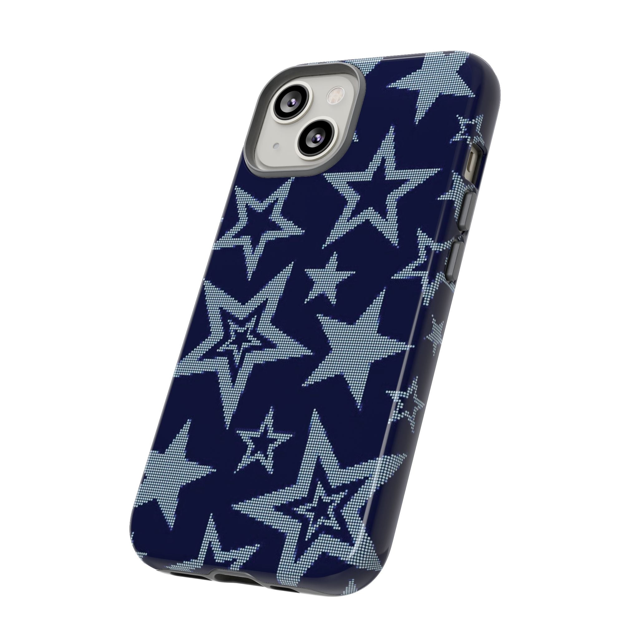 Navy Star Pattern Tough iPhone Case