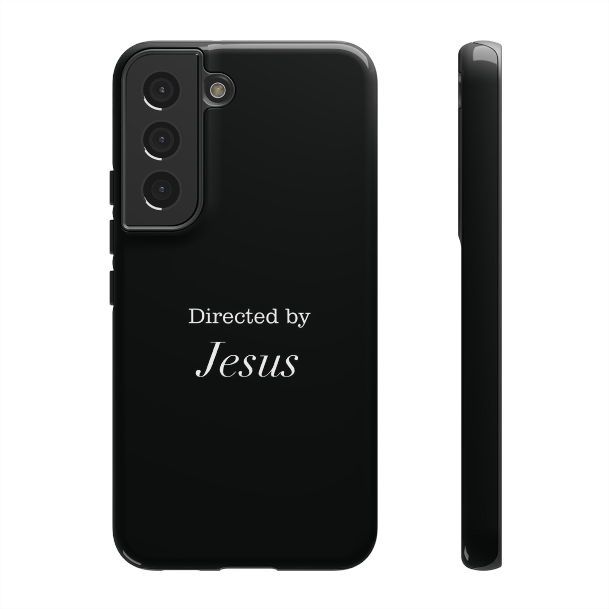Directed by Jesus Tough Phone Case — Faith Black Protective Case